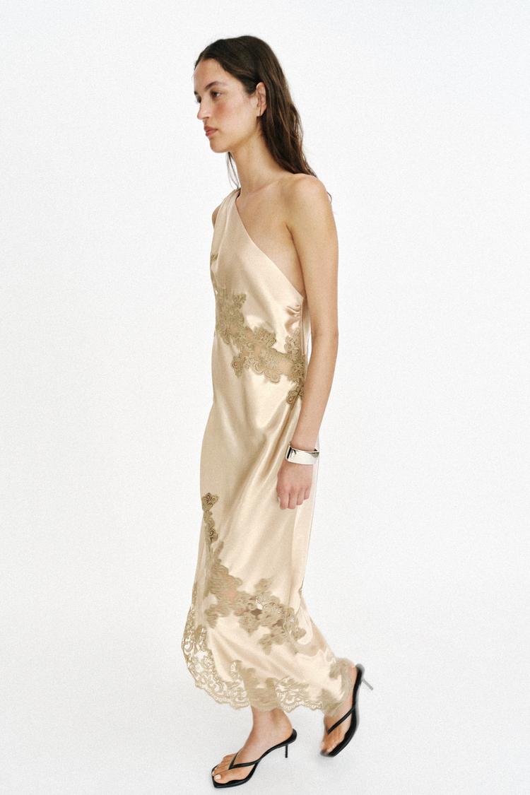 Elaris Satin Lace Midi