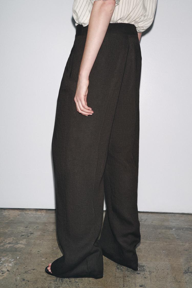 Meravant Chestnut Linen Trousers