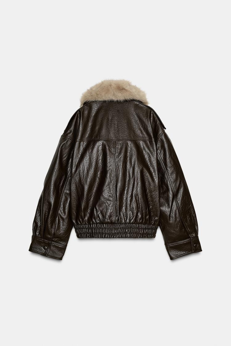 Faux Fur Leather Jacket
