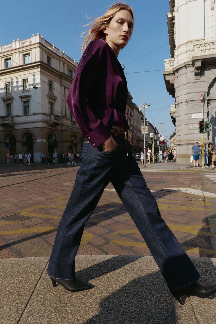 Meravant Satin Tie Blouse