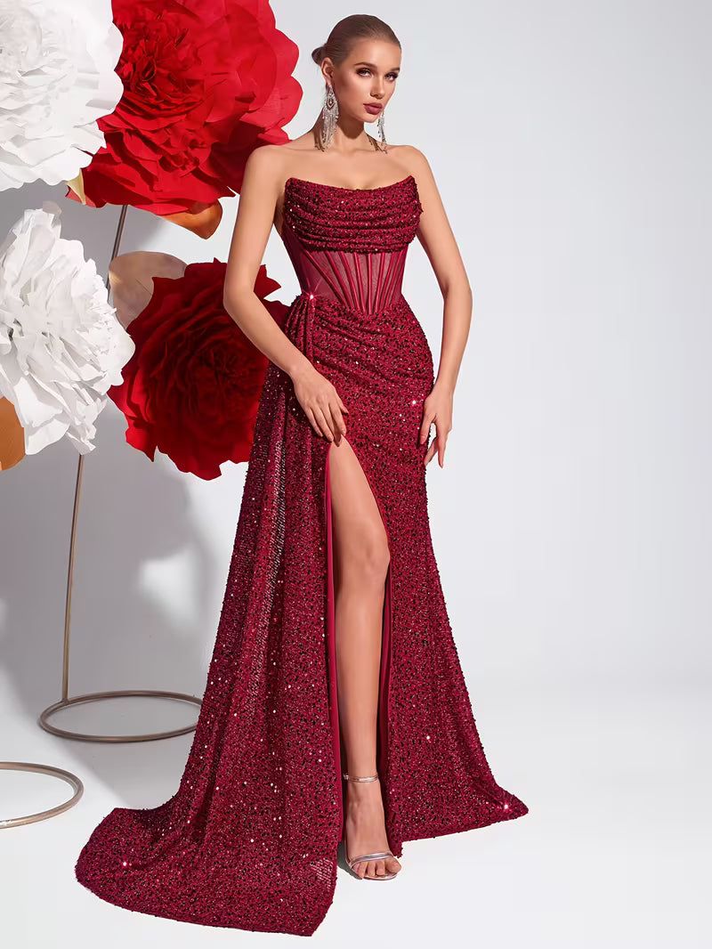Scarlet Stardust Gown