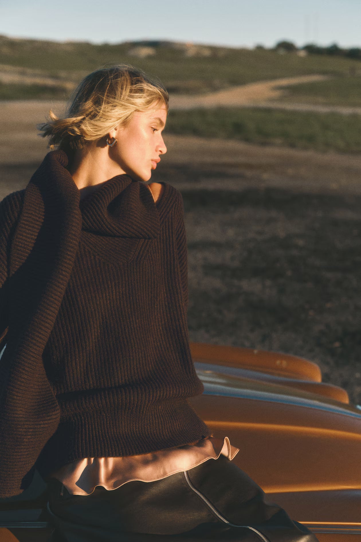 Ribbed Scarf Sweater