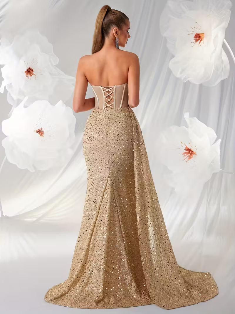 Scarlet Stardust Gown