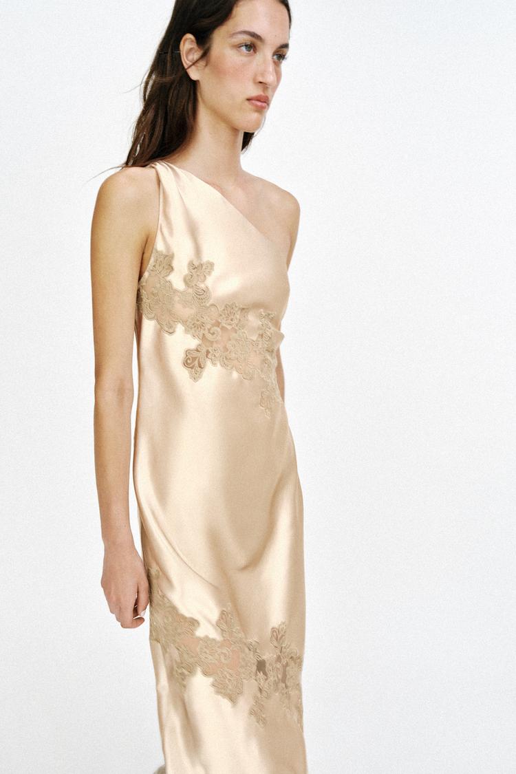 Elaris Satin Lace Midi