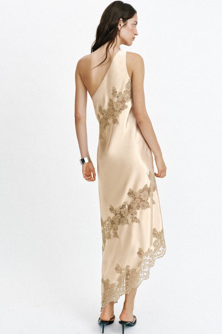 Elaris Satin Lace Midi