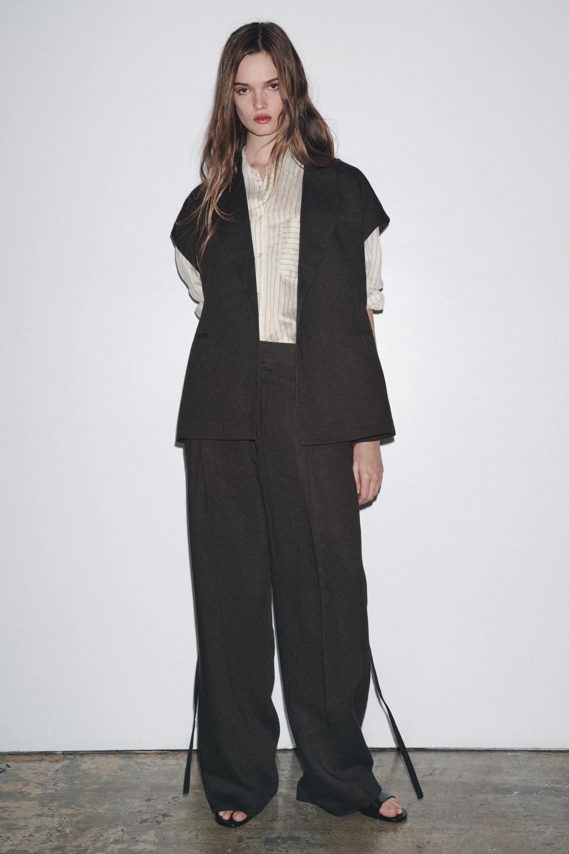 Meravant Chestnut Linen Trousers