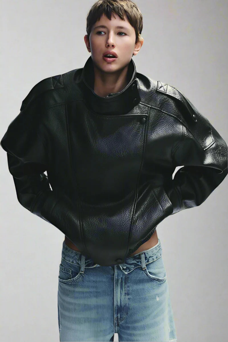 Meravant Midnight Leather Jacket