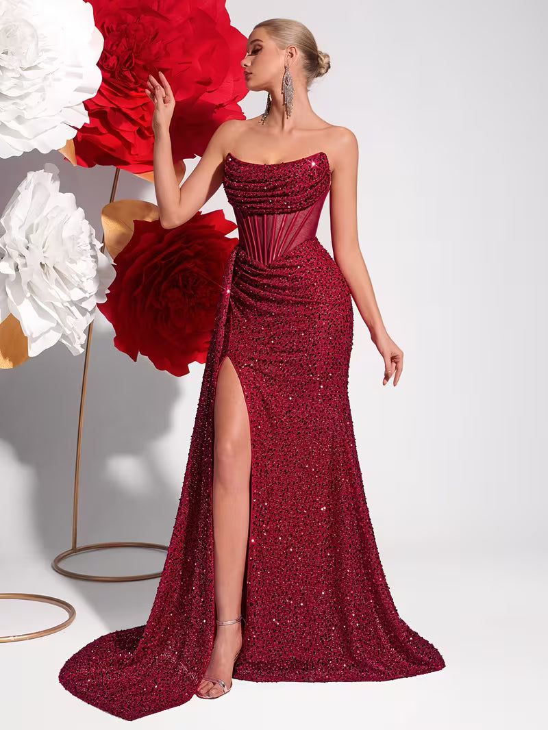 Scarlet Stardust Gown