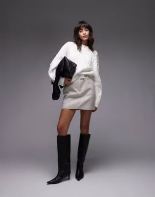 Meravant Ivory Cable Sweater