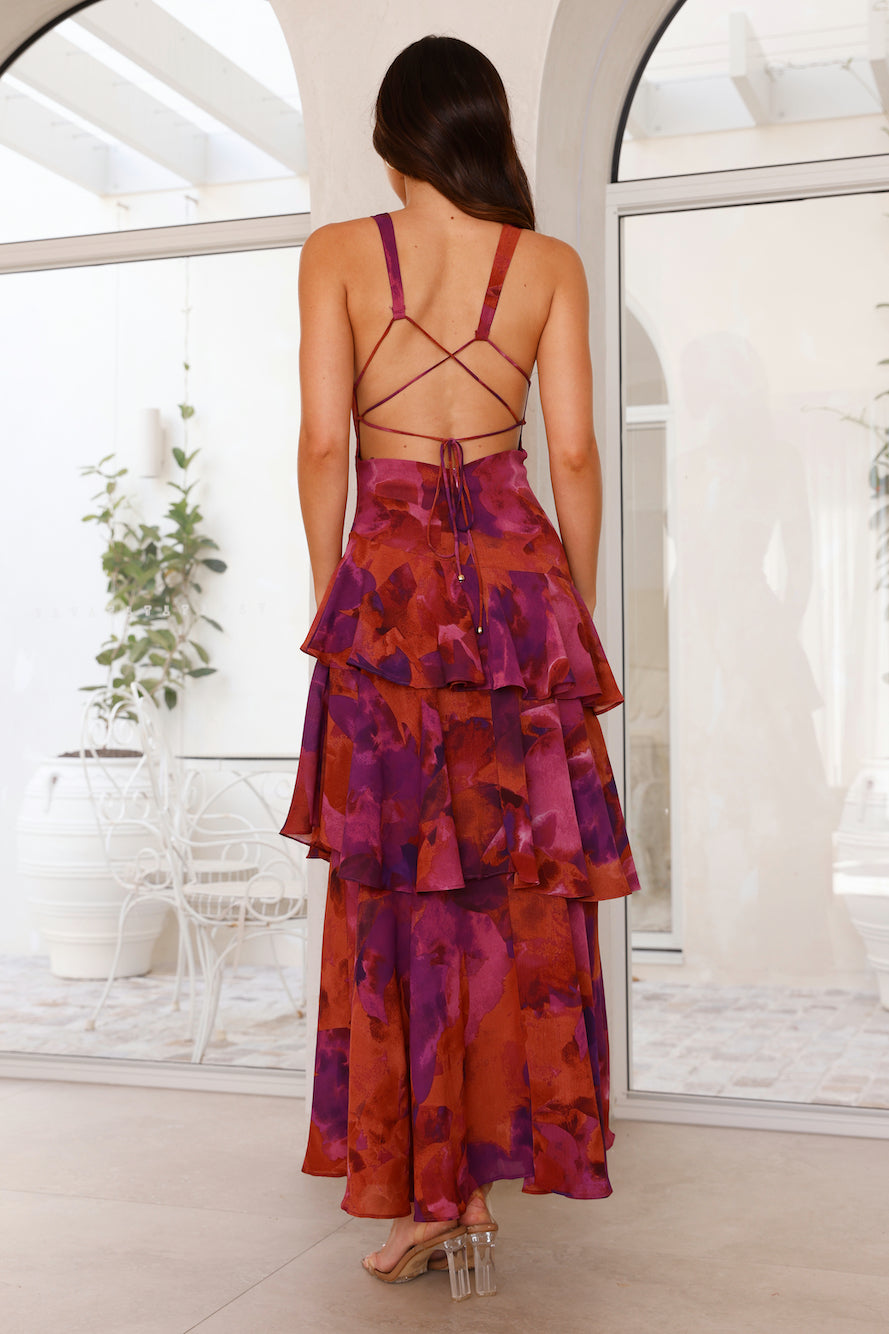 Elara Ruffle Midi