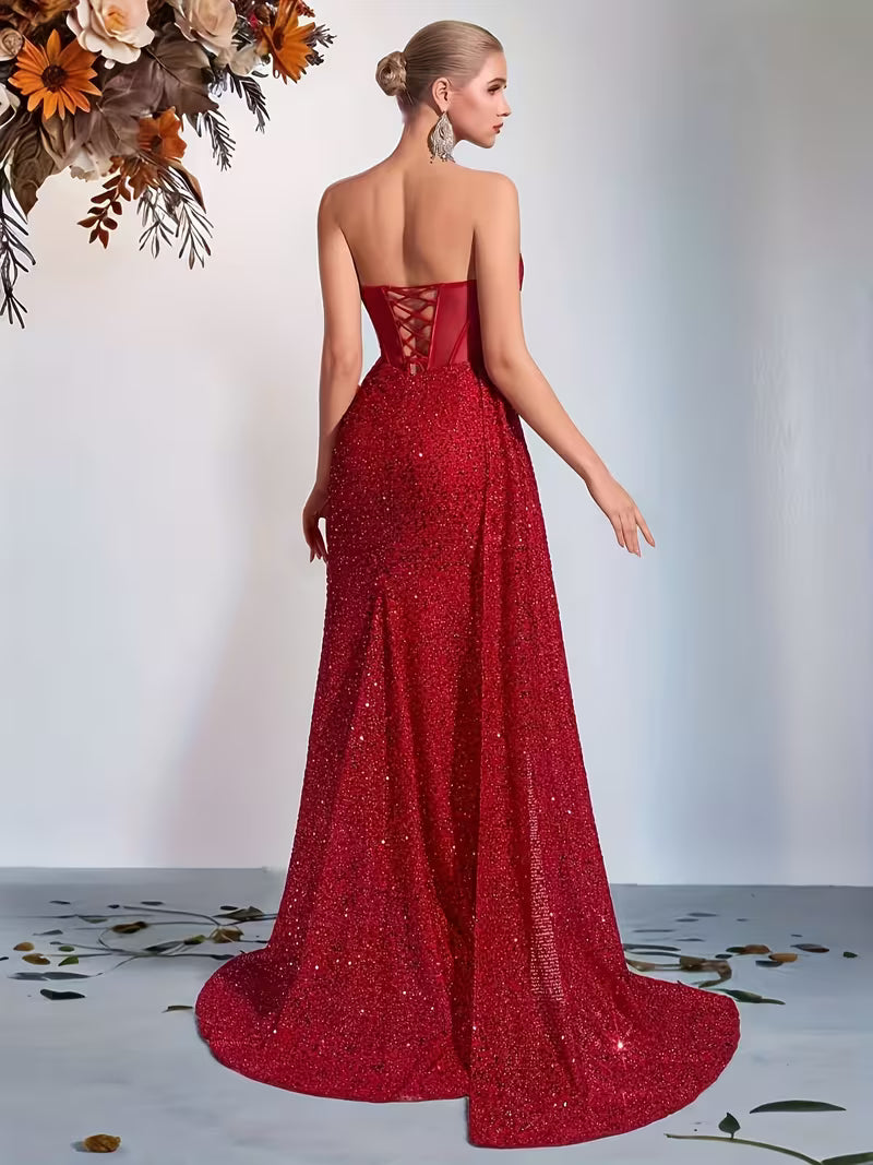 Scarlet Stardust Gown