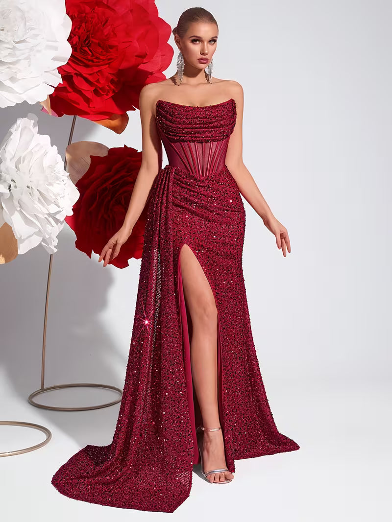 Scarlet Stardust Gown