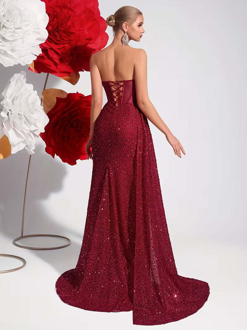 Scarlet Stardust Gown