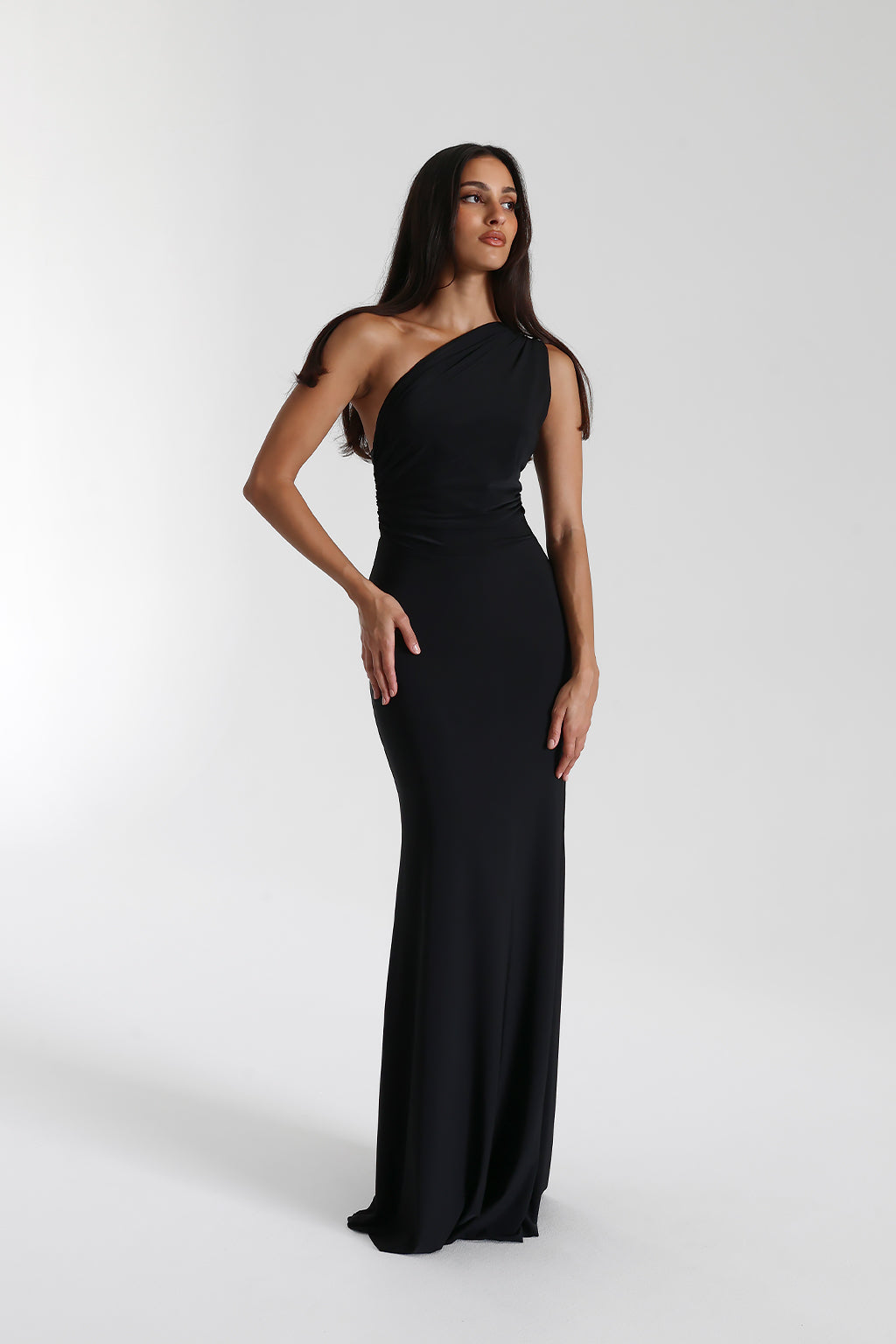 Seraya One-Shoulder Gown