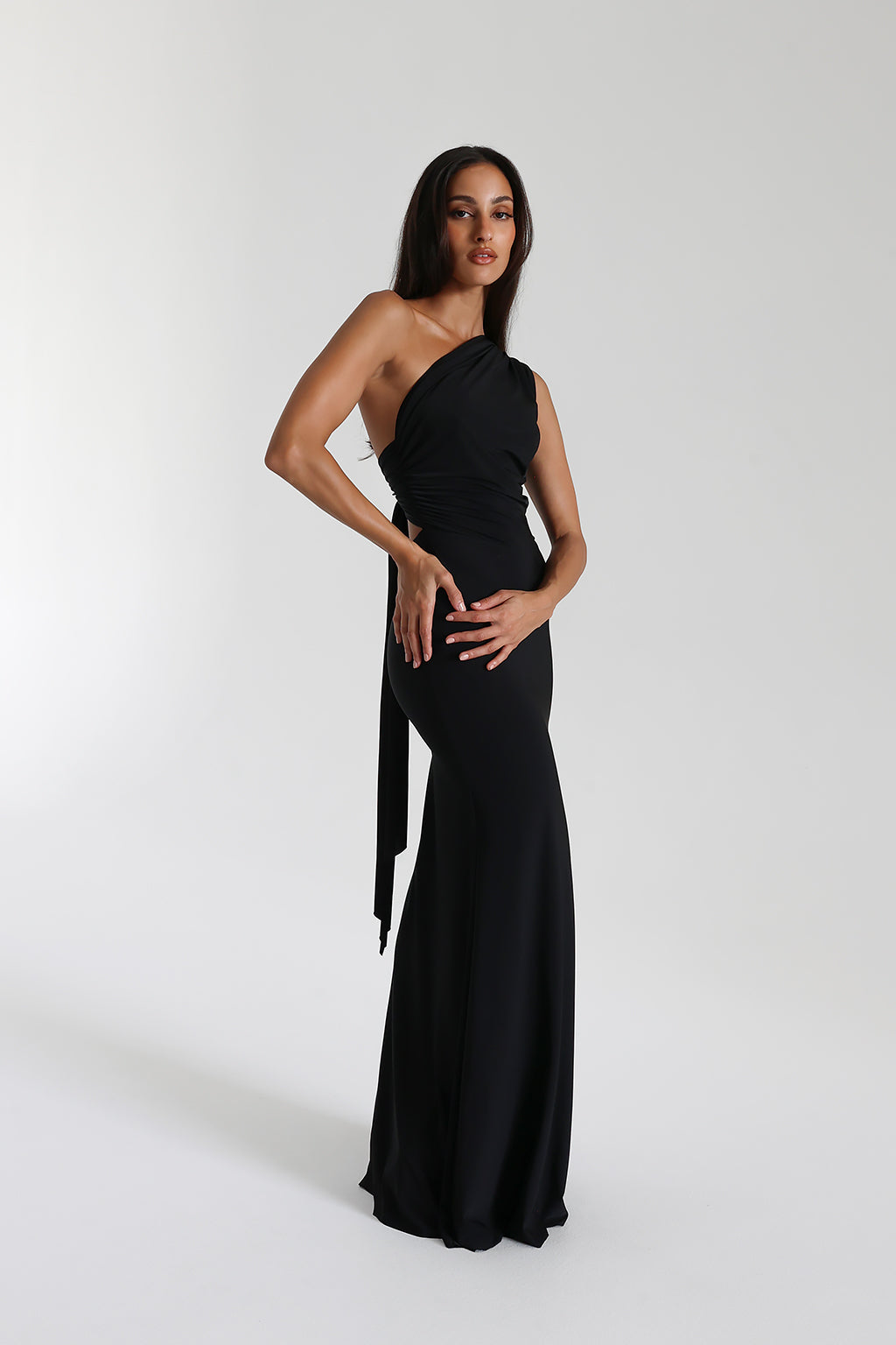 Seraya One-Shoulder Gown