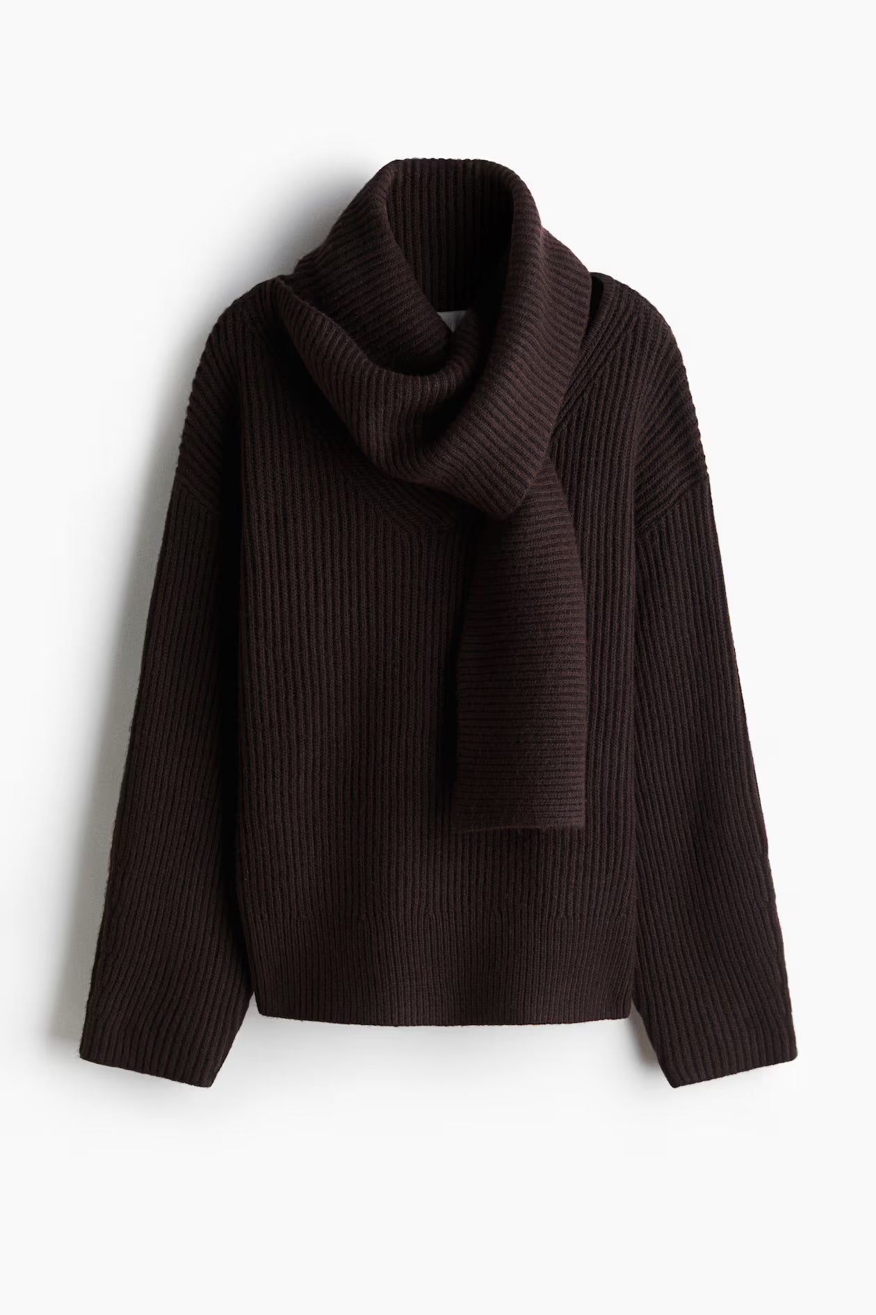 Ribbed Scarf Sweater