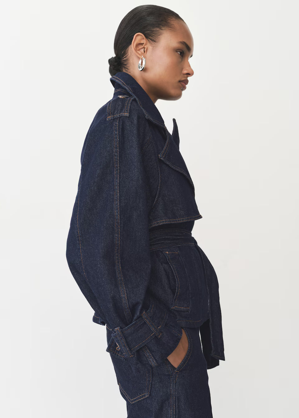 Frostline Denim Trench