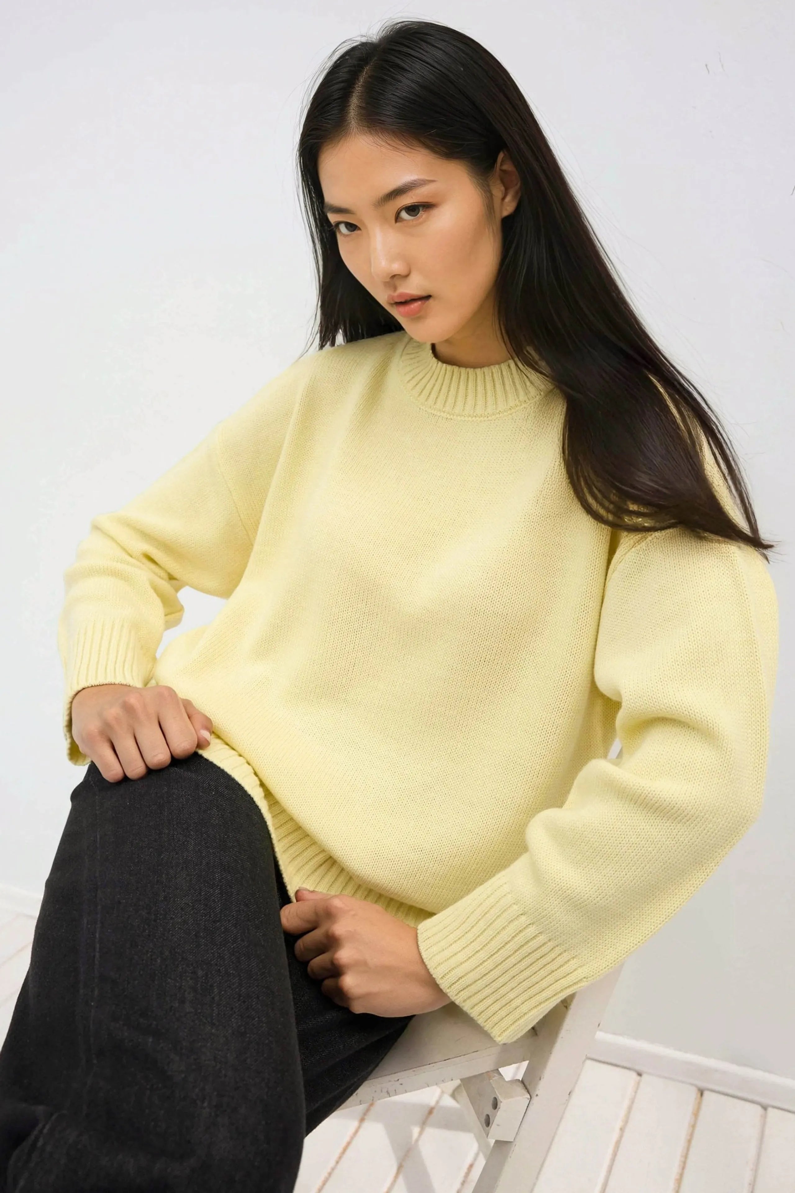Meravant Lemon Yellow Sweater