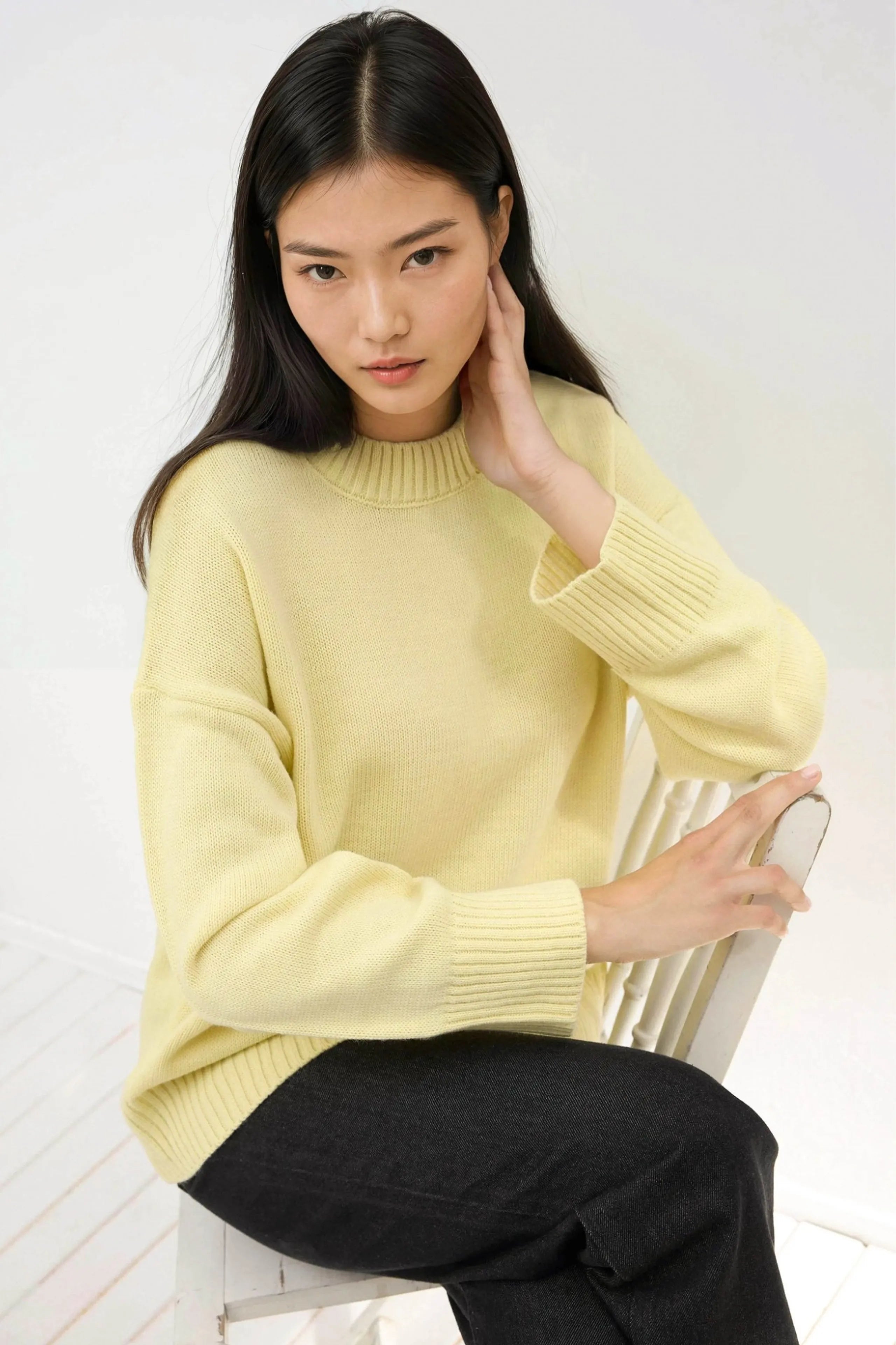 Meravant Lemon Yellow Sweater