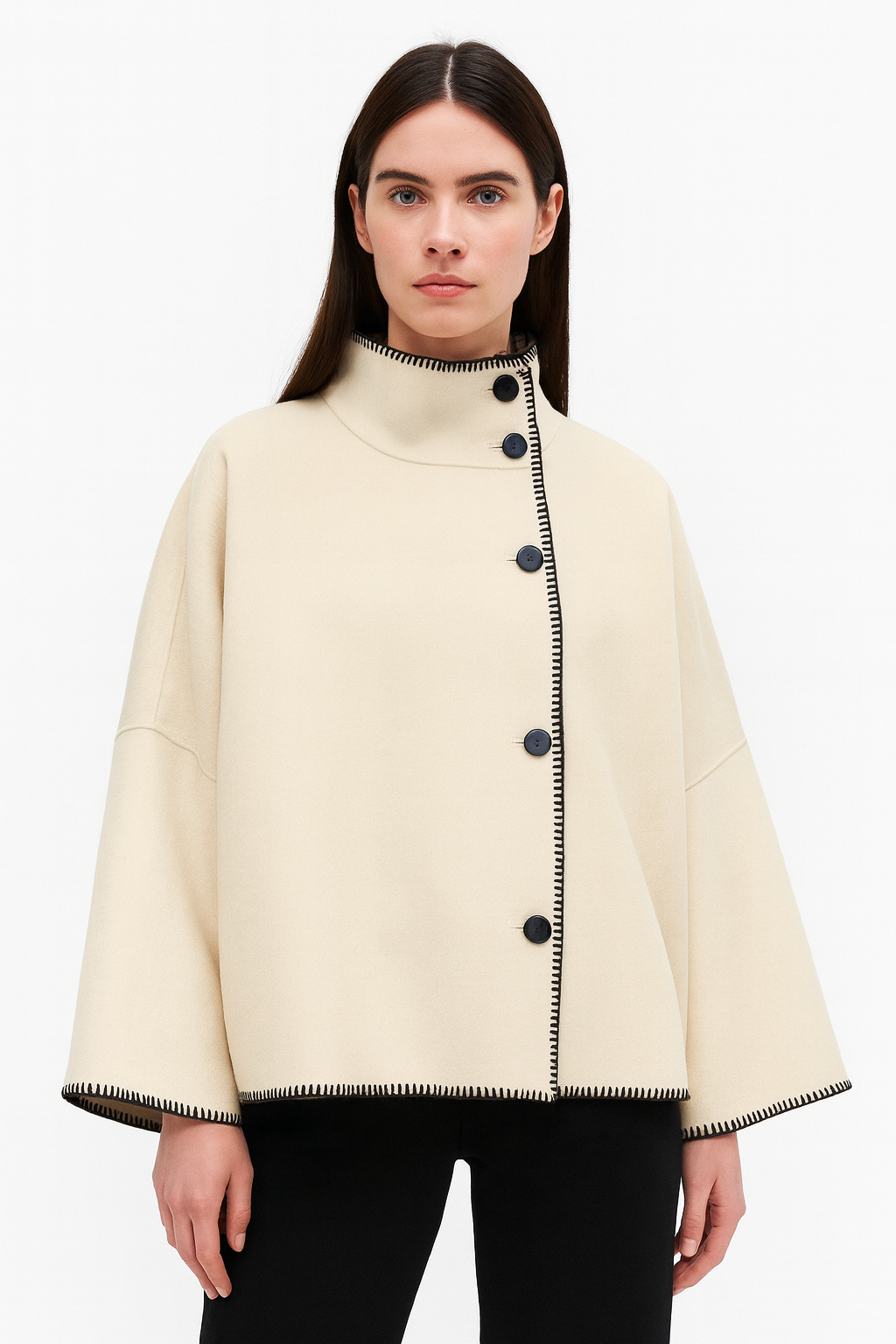 Meravant Contrast Line Coat