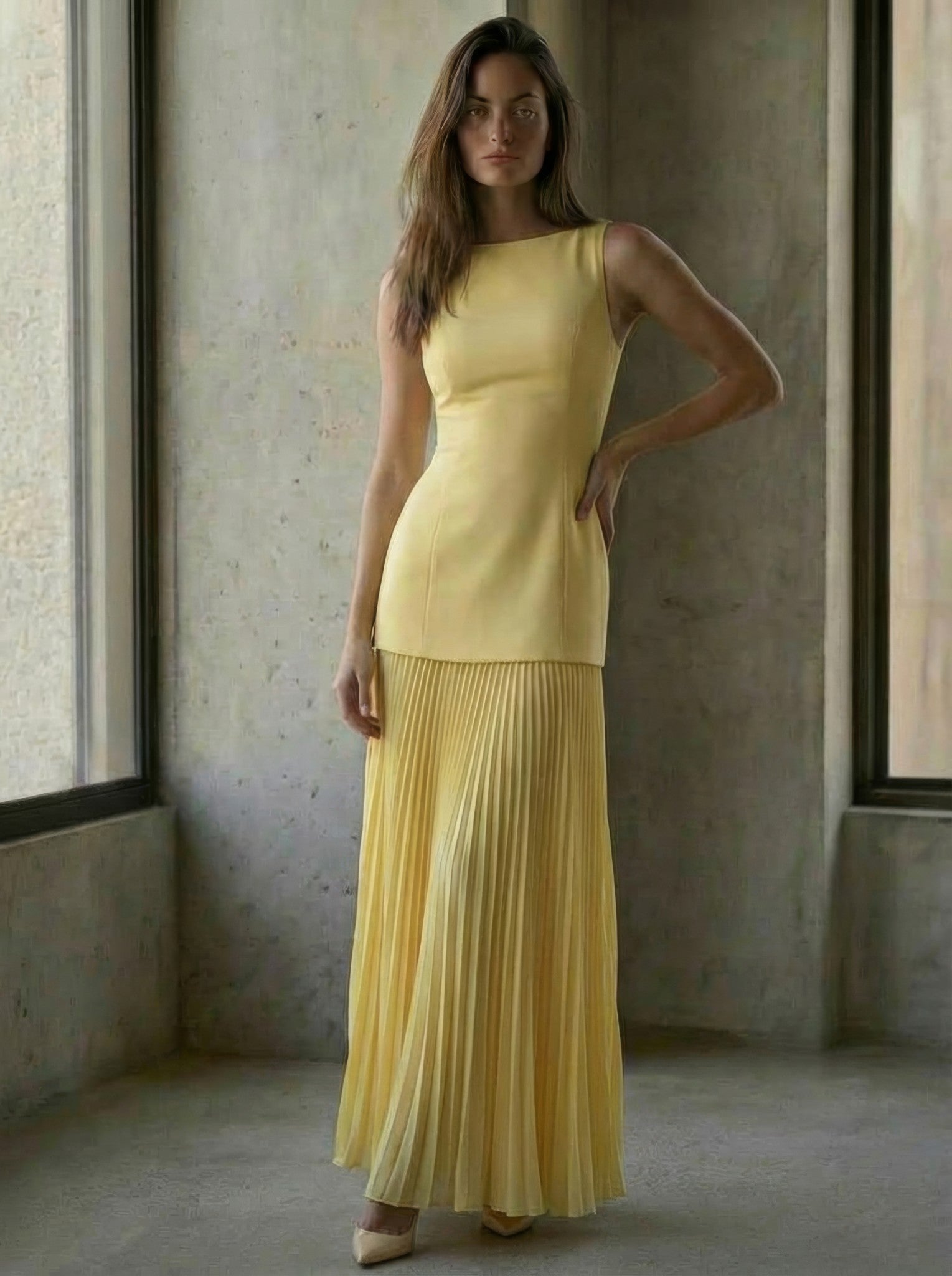 Charlotte Pleated Maxi