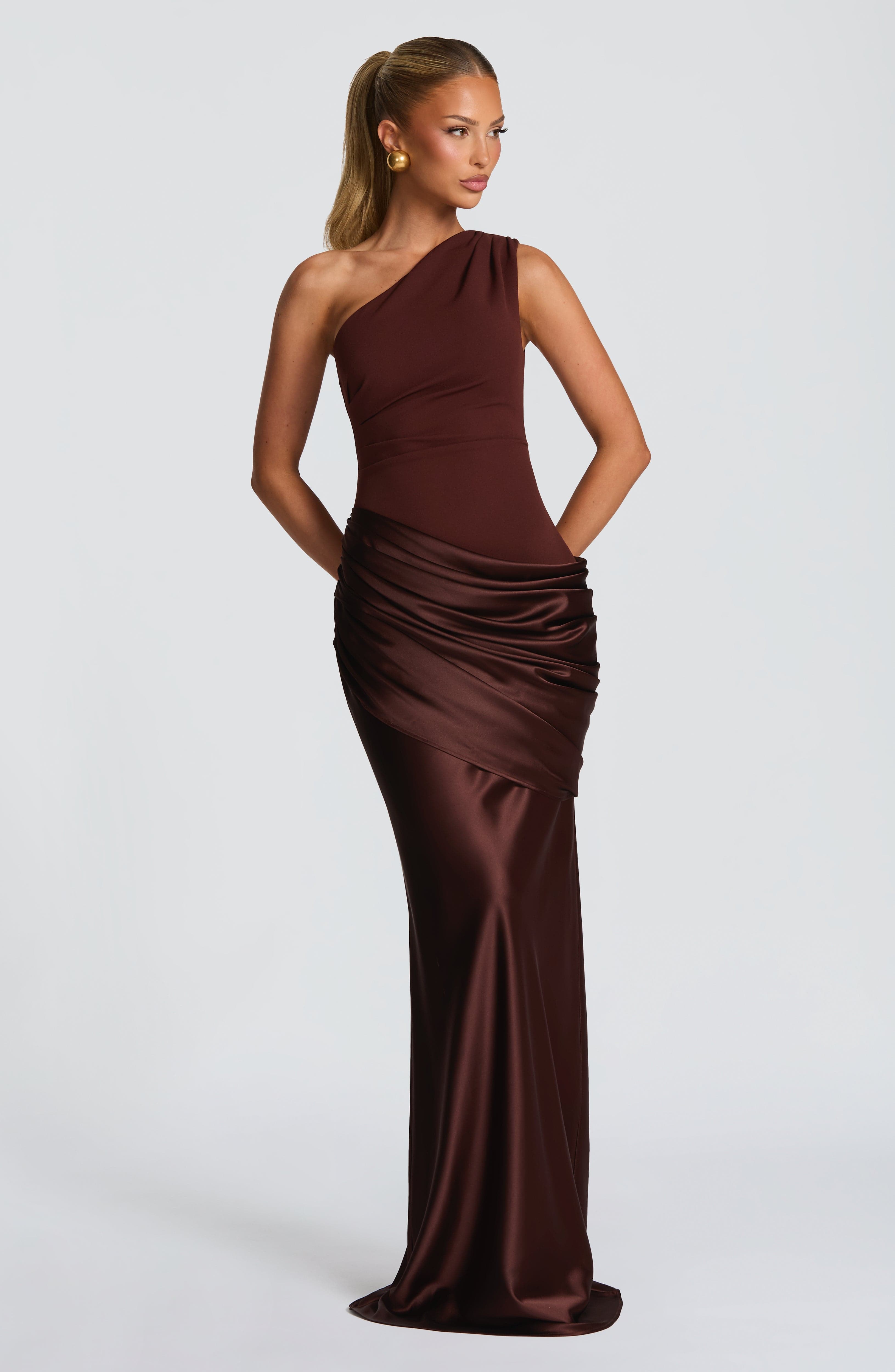 Plum Brown Maxi Gown