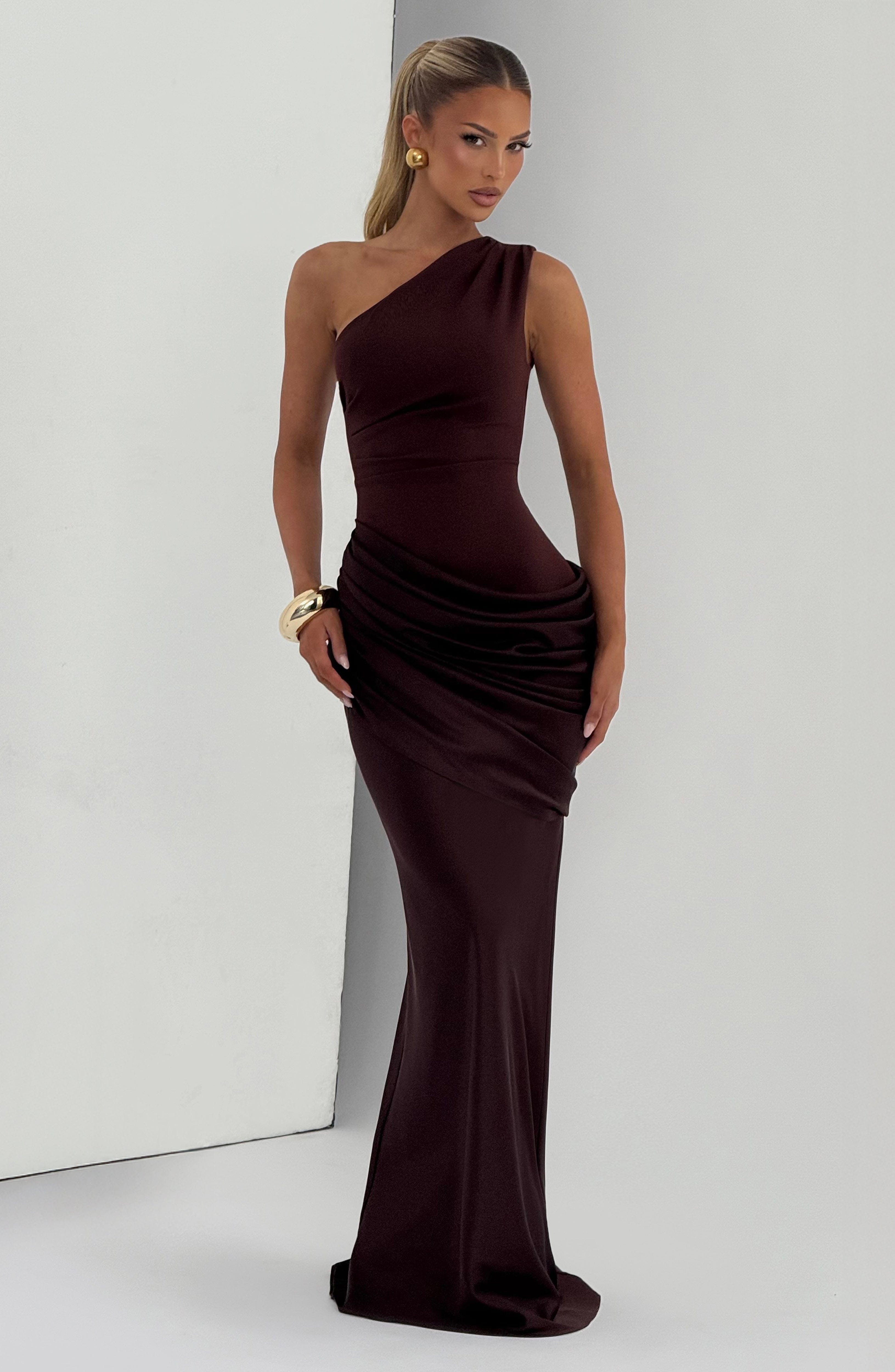 Plum Brown Maxi Gown